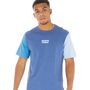 Levi's Men's Relaxed-Fit Short-Sleeve True Navy Colorblock Sleeve Tee, NWT!